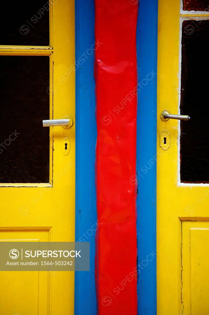 Colorful door on Caminito street in La boca  Buenos Aires, Argentina