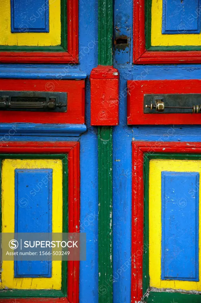 Colorful door on Caminito street in La boca  Buenos Aires, Argentina