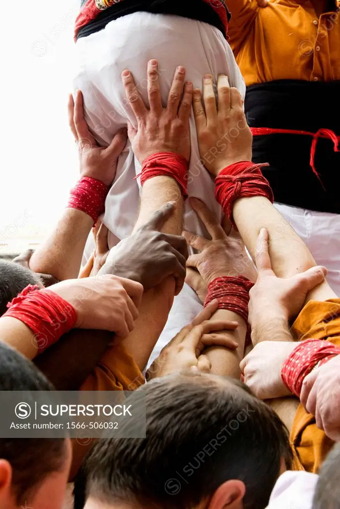 Spain  Vic  Traditional party of Castellers