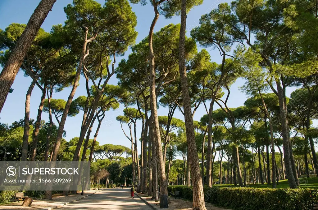 Italy, Rome, Villa Borghese Gardens.  Home to the Galleria Borghese.