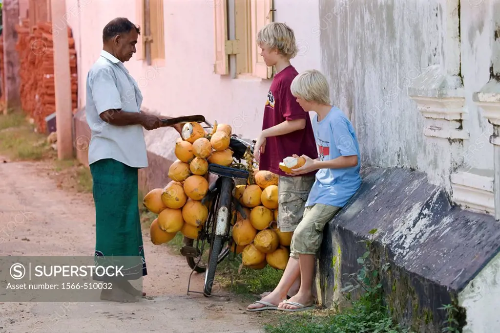 Coconut seller, Galle, Sri Lanka