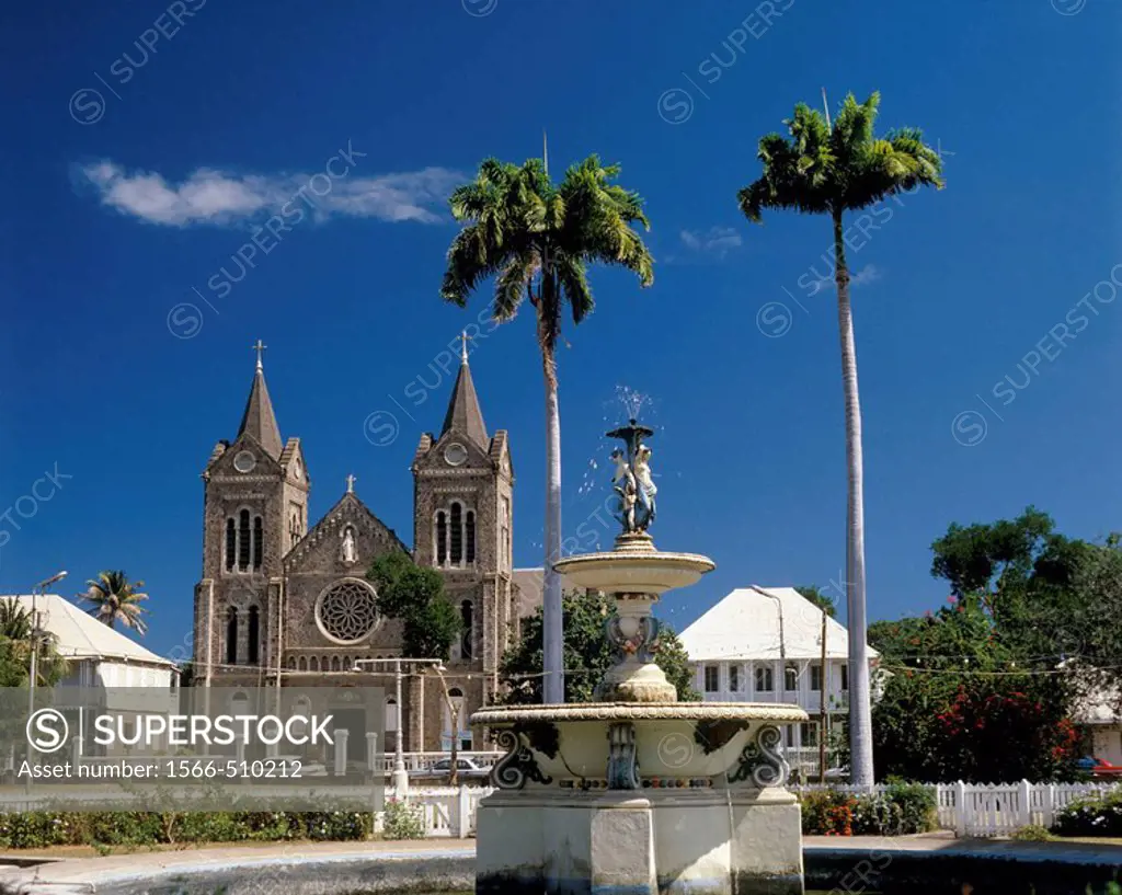 Church of Immaculate Conception in Basseterre, St  Kitts, Caribbean