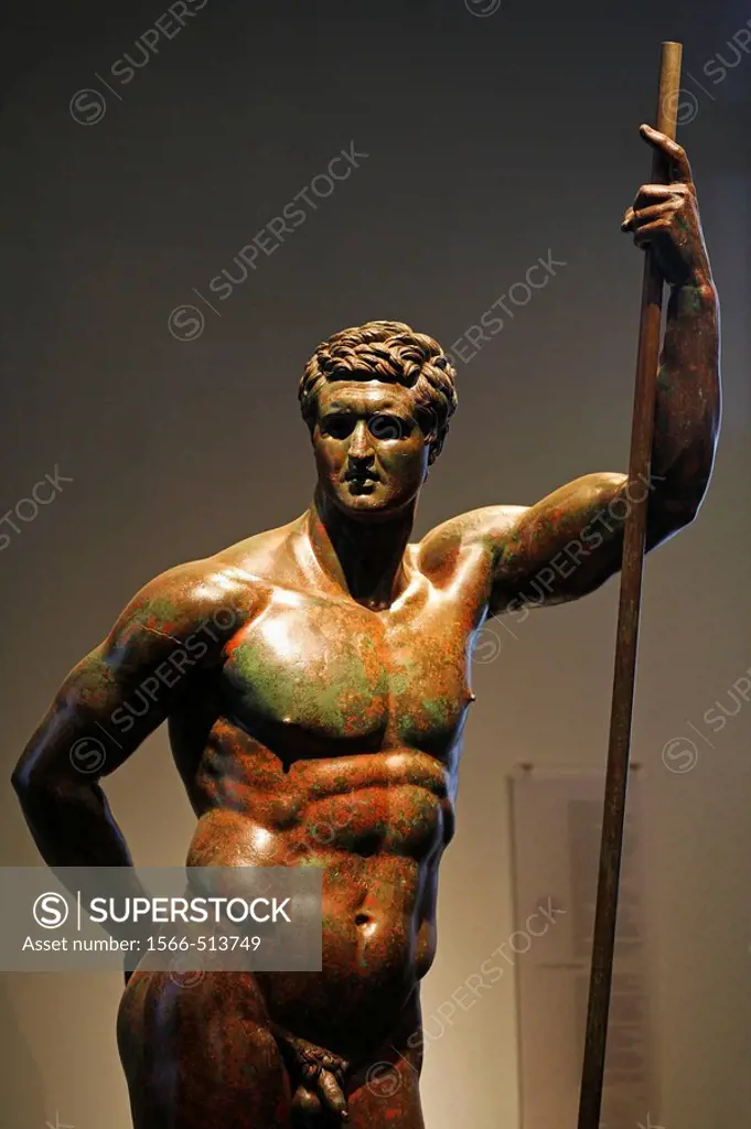 The bronze statue of a Hellenistic prince, Palazzo Massimo alle Terme, National Museum of Rome, Italy