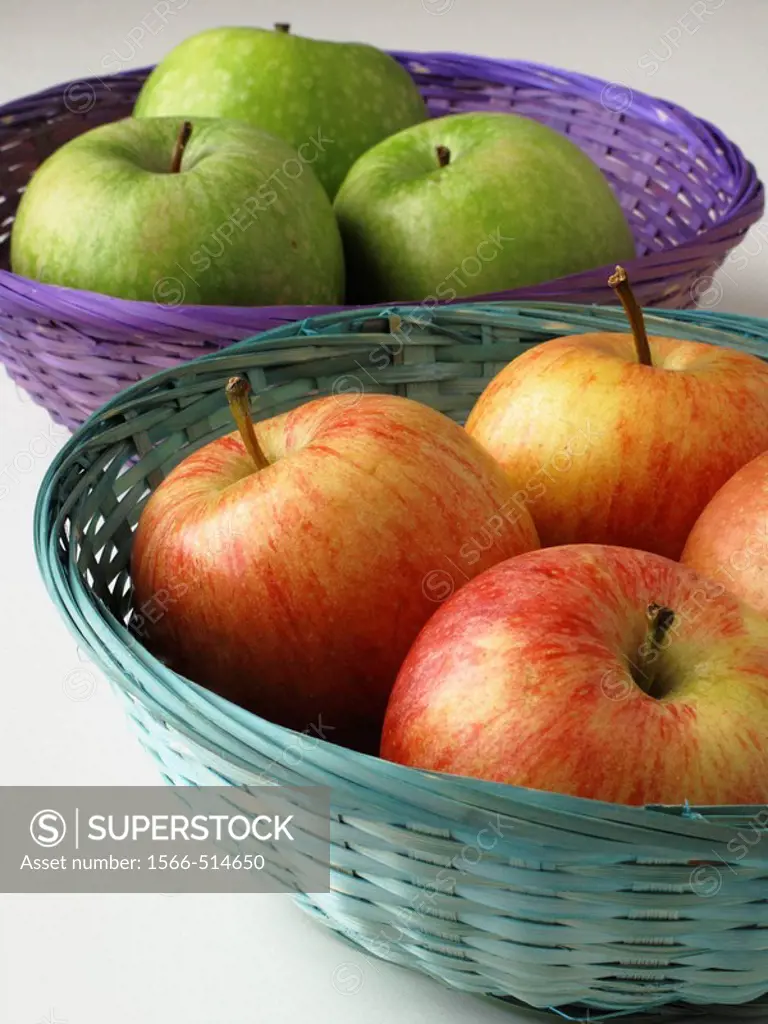 Baskets with apples