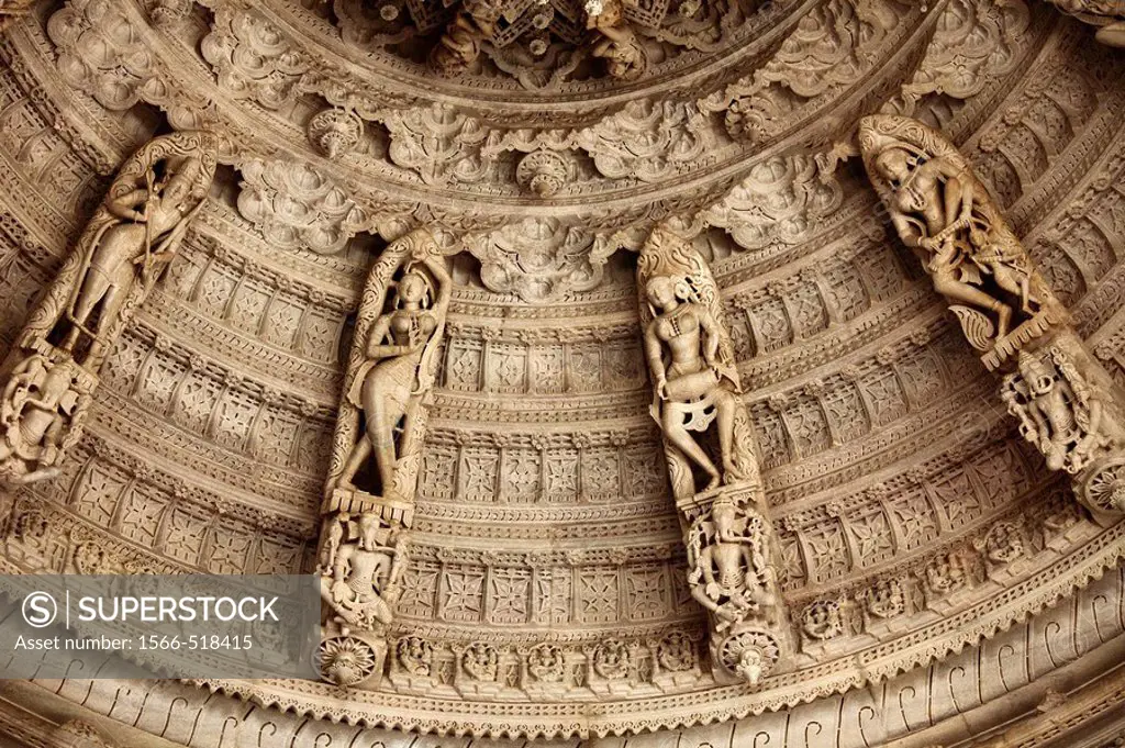 India, Rajasthan, Ranakpur, Chaumukha, Jain temple of Adinath