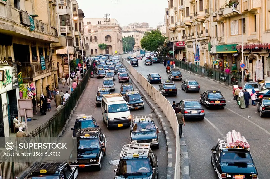 Heavy traffic in Cairo, Egypt