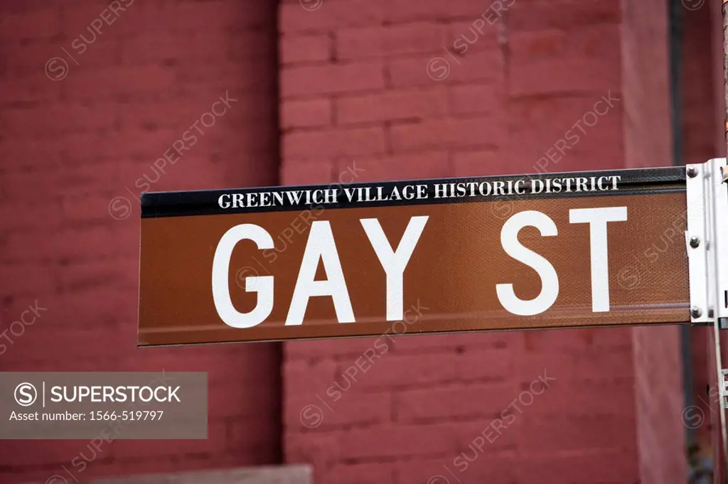 Gay Street in Greenwich Village, New York City, USA