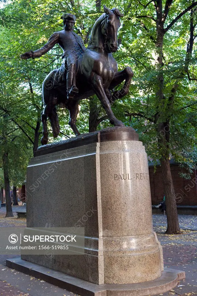 Paul Revere Statue, Boston, Massachusetts, USA