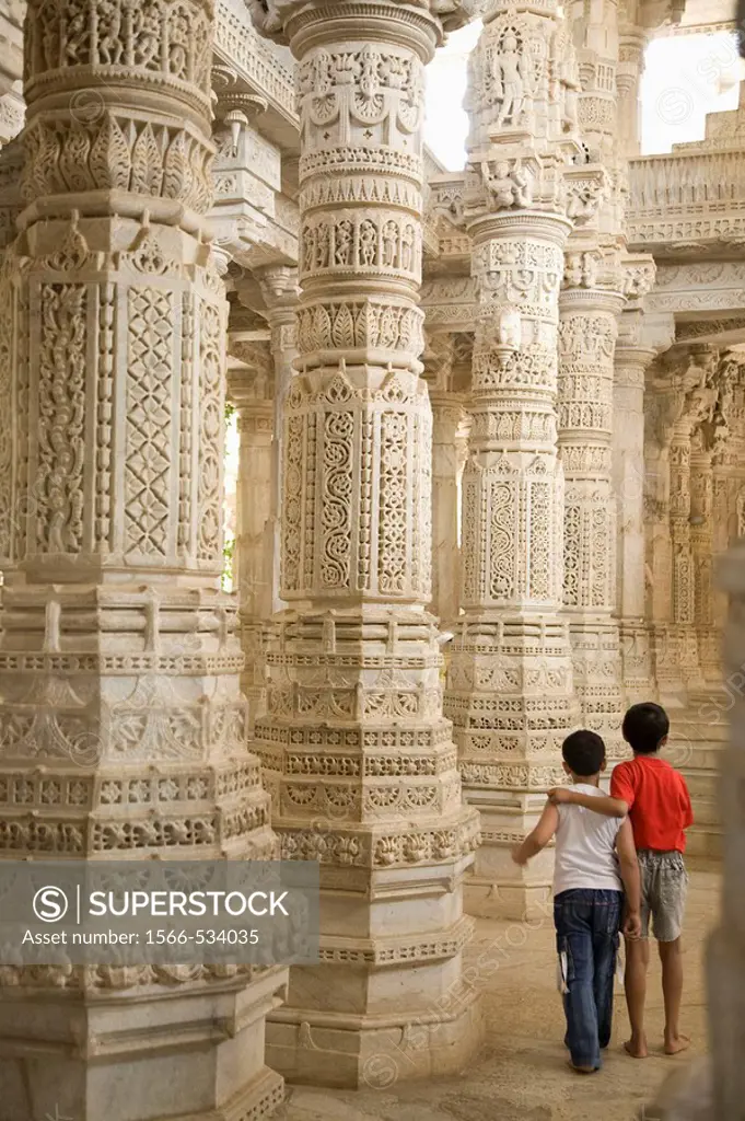 Jainist temple of Ranakpur. Rajasthan. India