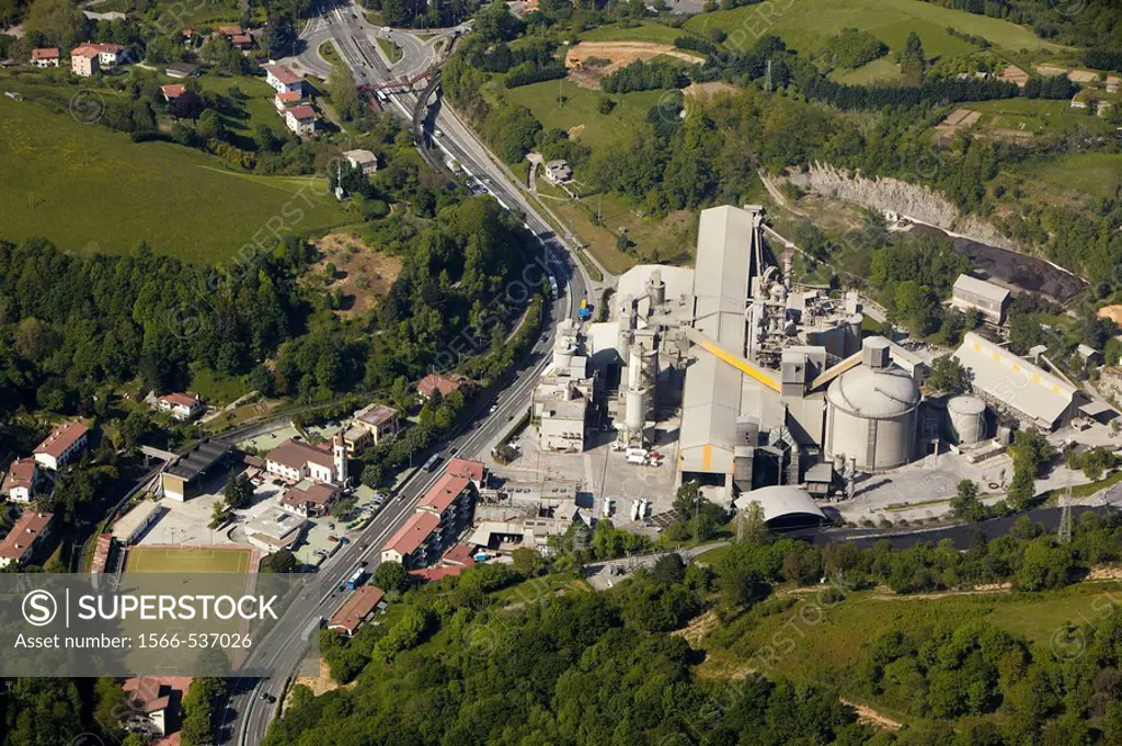 Cementos Rezola cement plant, Añorga, Guipuzcoa, Basque Country, Spain