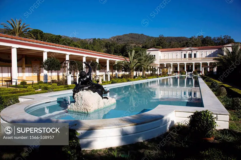 Getty Villa Museum, collection of oil tycoon J. Paul Getty, Pacific Palisades, Los Angeles, California, USA