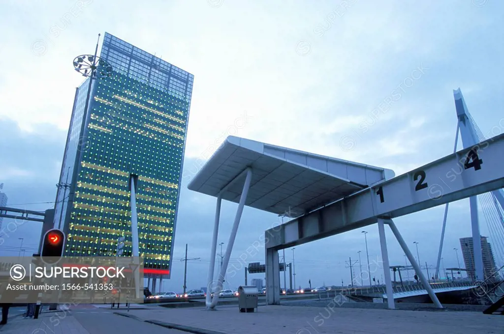 KPN Tower (Tower on South, ´Toren Op Zuid´) office building, Rotterdam, The Netherlands