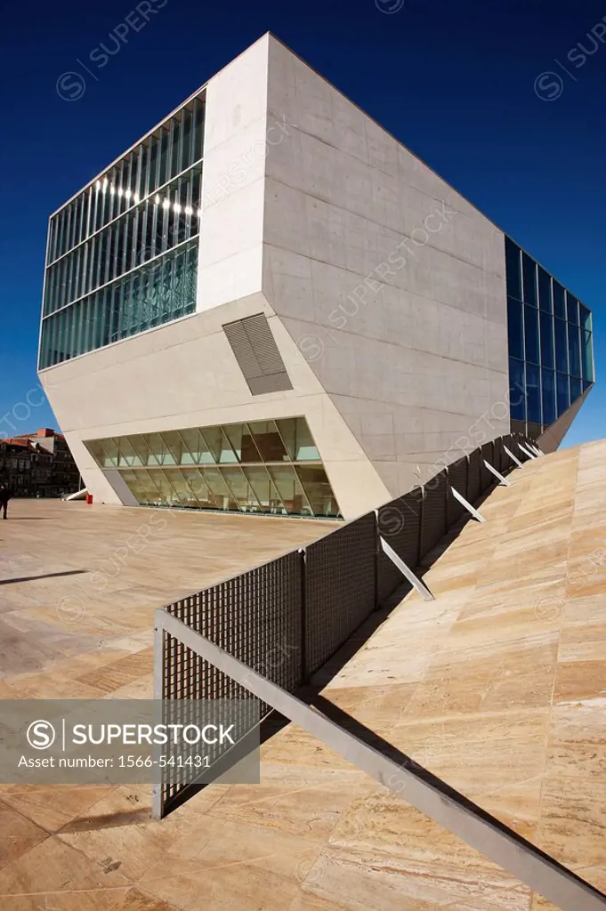 Casa da Musica (2005) concert hall designed by architect Rem Koolhaas, Porto, Portugal