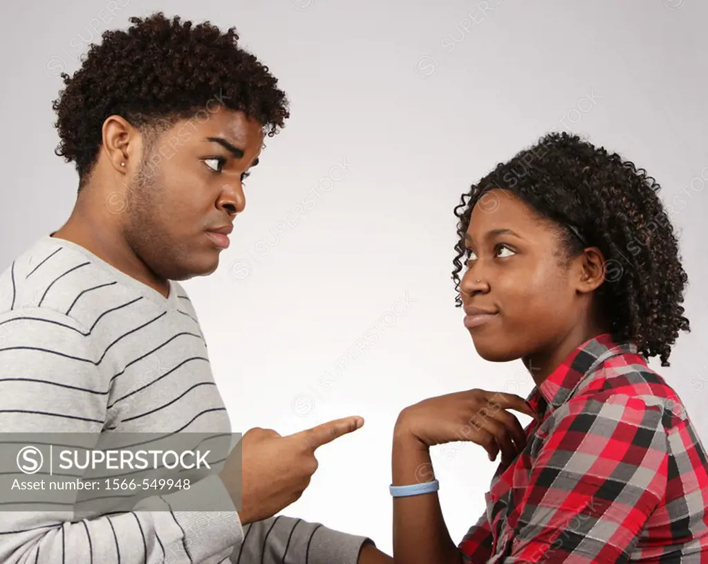 Young African-American couple facing off  © Katharine Andriotis