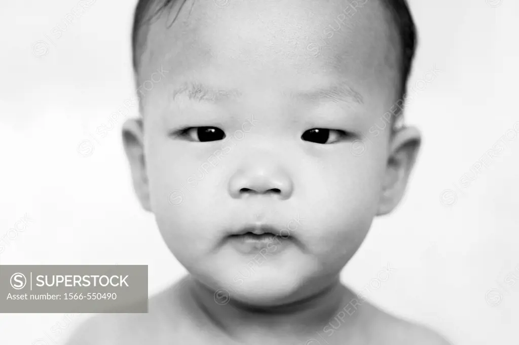 Portrait of an 11-month old Korean baby boy