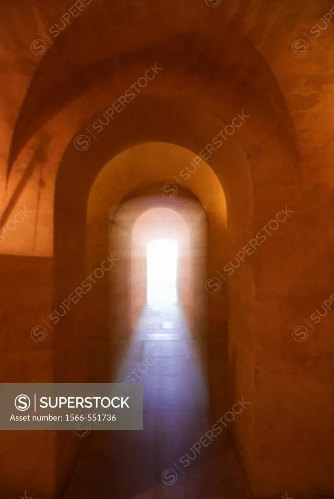 Crypt hallway in the Pantheon, Paris, Île-de-France, France
