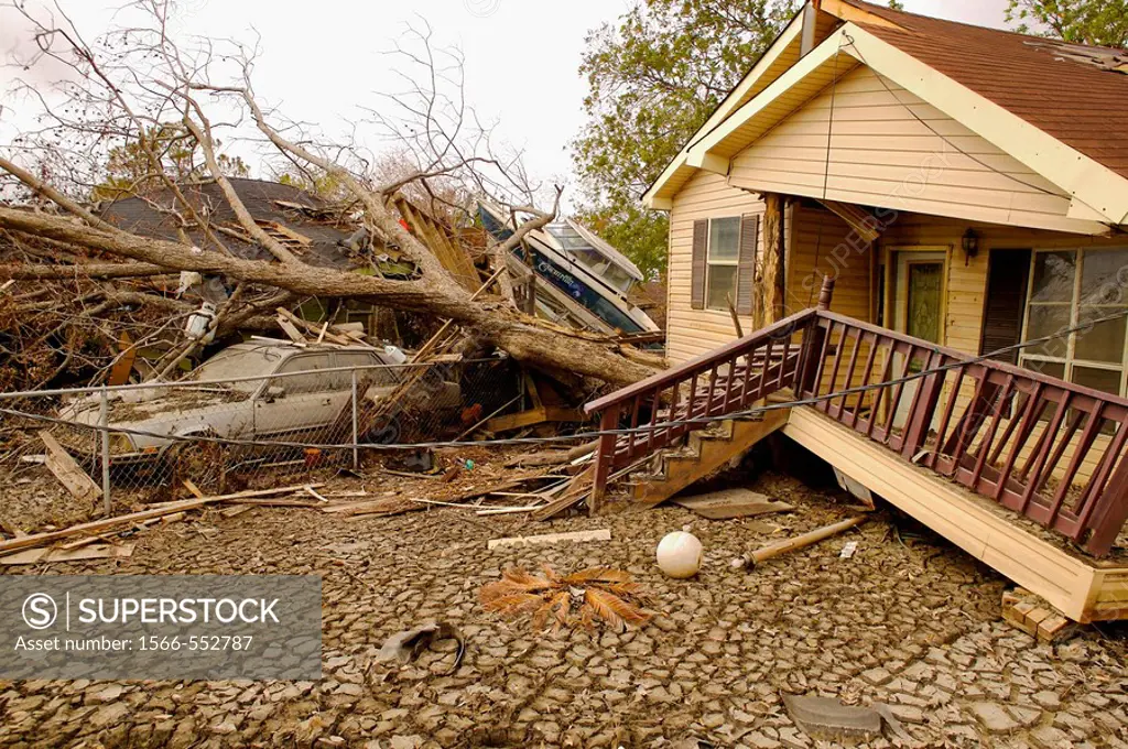 Hurrican Katrina damage. New Orleans, La.. The Ninth Ward