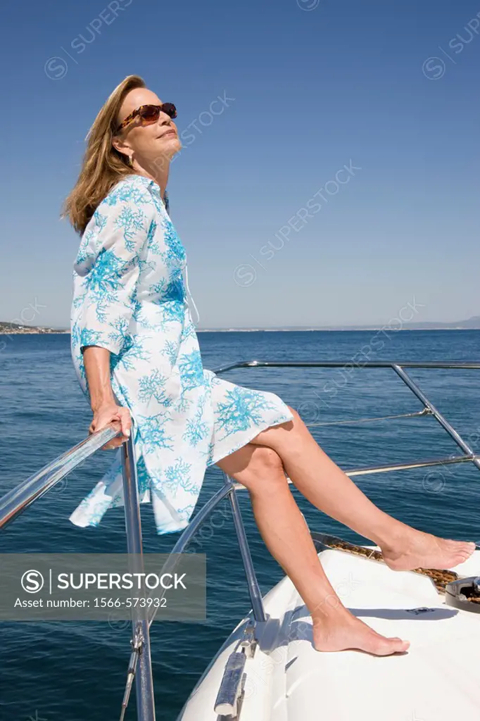 Woman in yacht