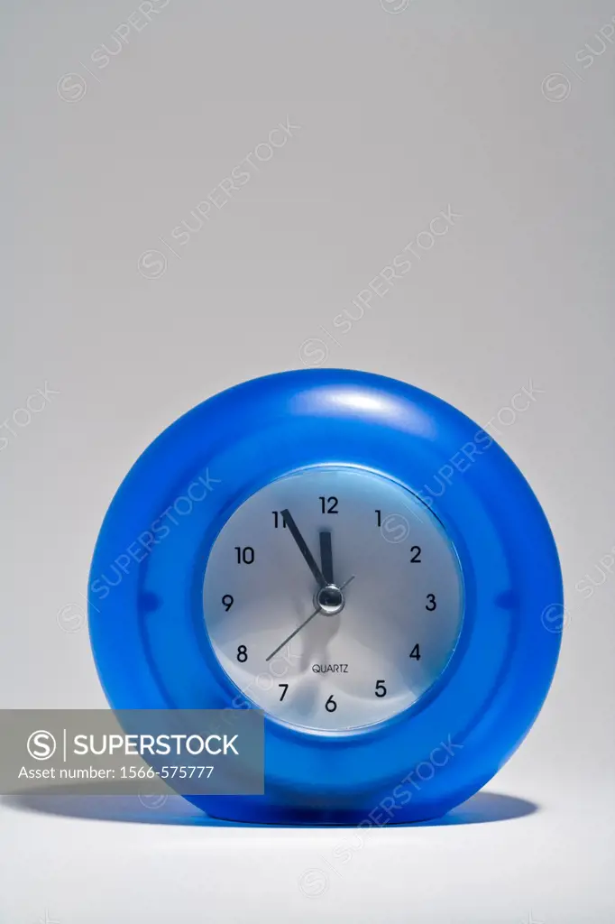 Close up of a blue alarm-clock