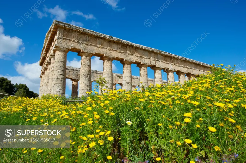 Italy, Sicily, Trapani district, Segesta, Greek temple