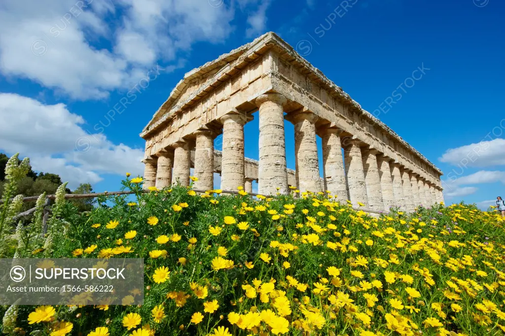 Italy, Sicily, Trapani district, Segesta, Greek temple