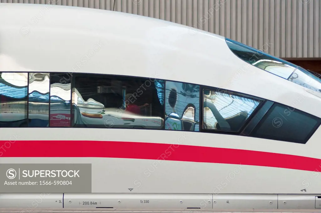 ICE, Germany´s high speed intercity express train at Munich train station  Germany
