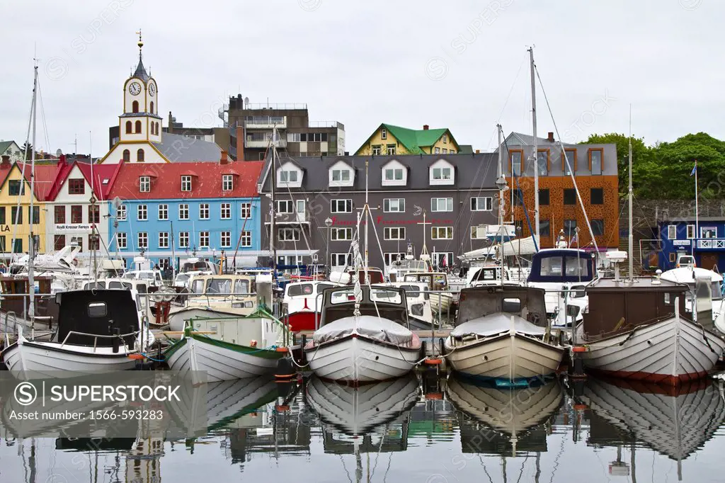 Views of the town of Tórshavn on Streymoy Island in the Faroe Islands  MORE INFO The Faroe Islands lie halfway between Iceland and Norway  They have b...