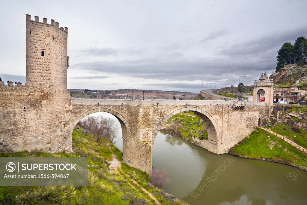 Alcántara bridge in Toledo Castilla la Mancha Spain
