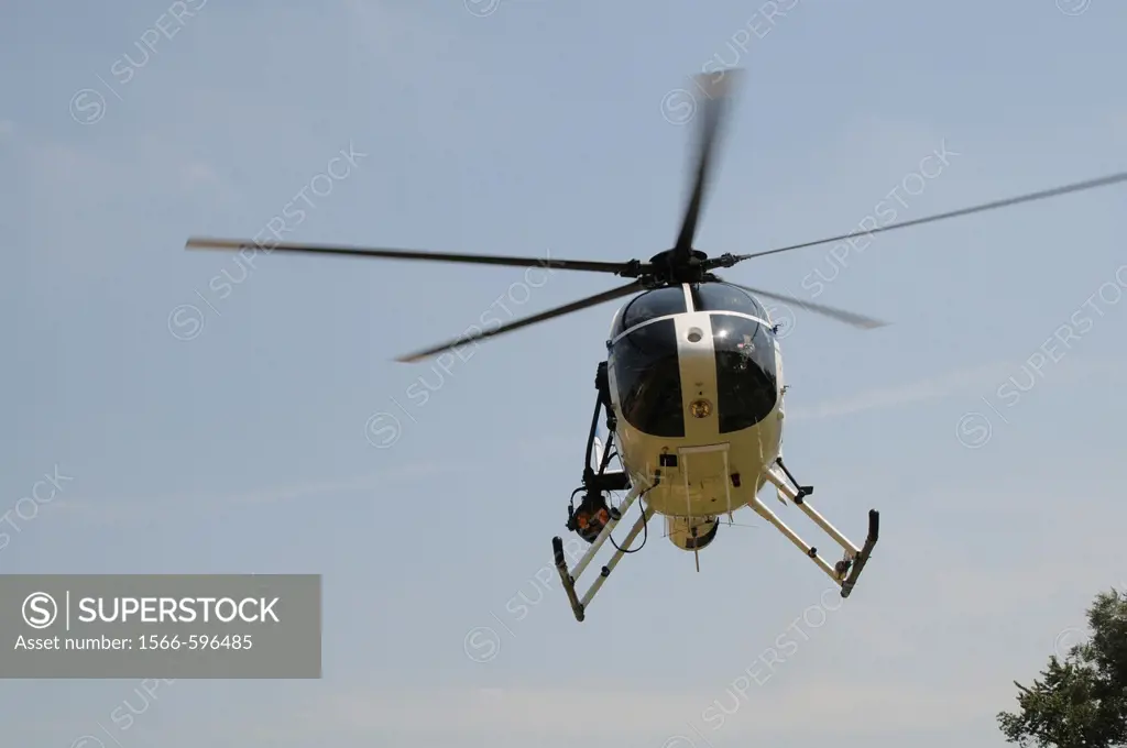 Police helicopter. Edmonston, Maryland, USA.