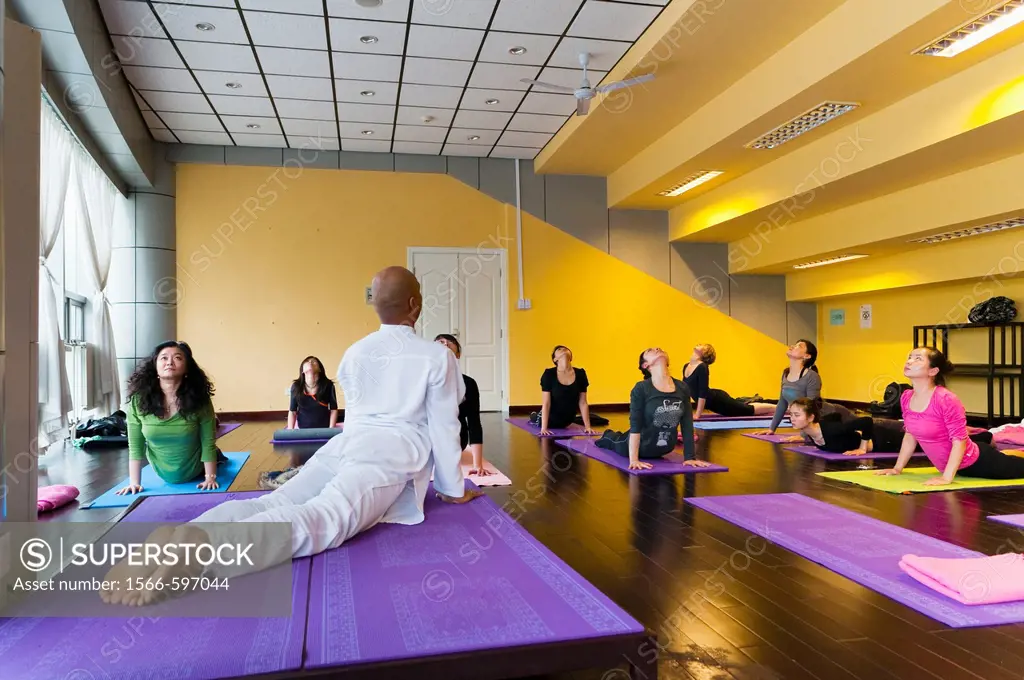 Hatha Yoga school, Chaoyang District, Beijing, China, Asia  PR