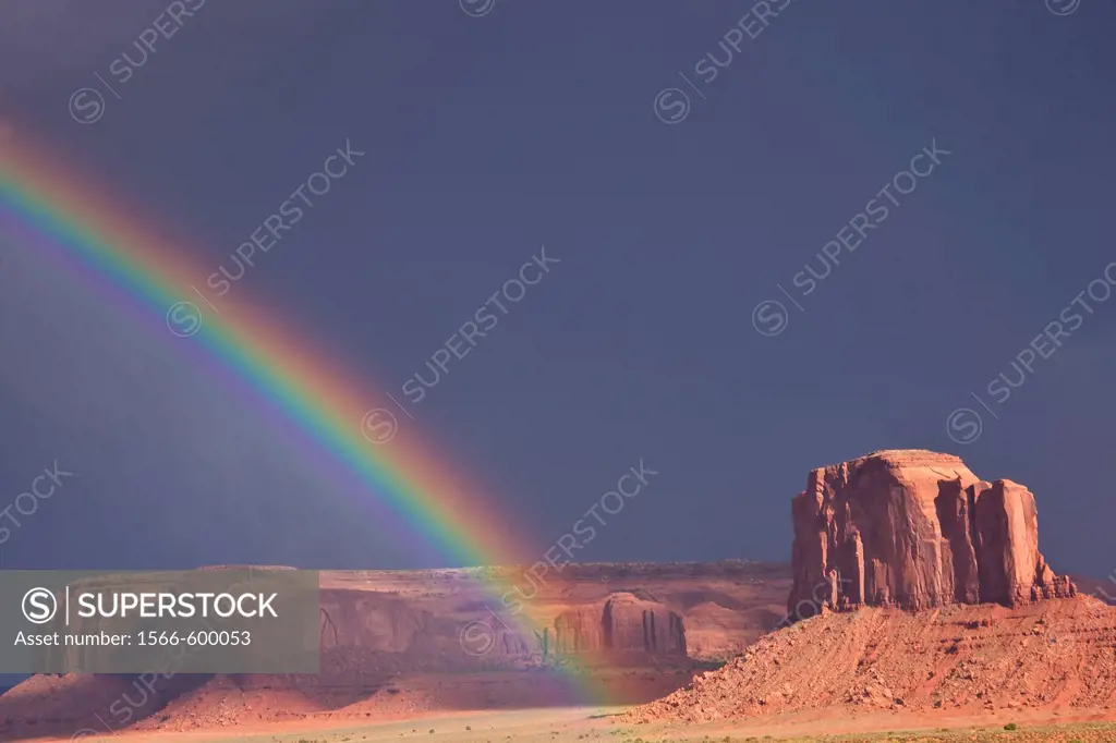 Rainbow´s end in Monument Valley, Navajo Nation, USA