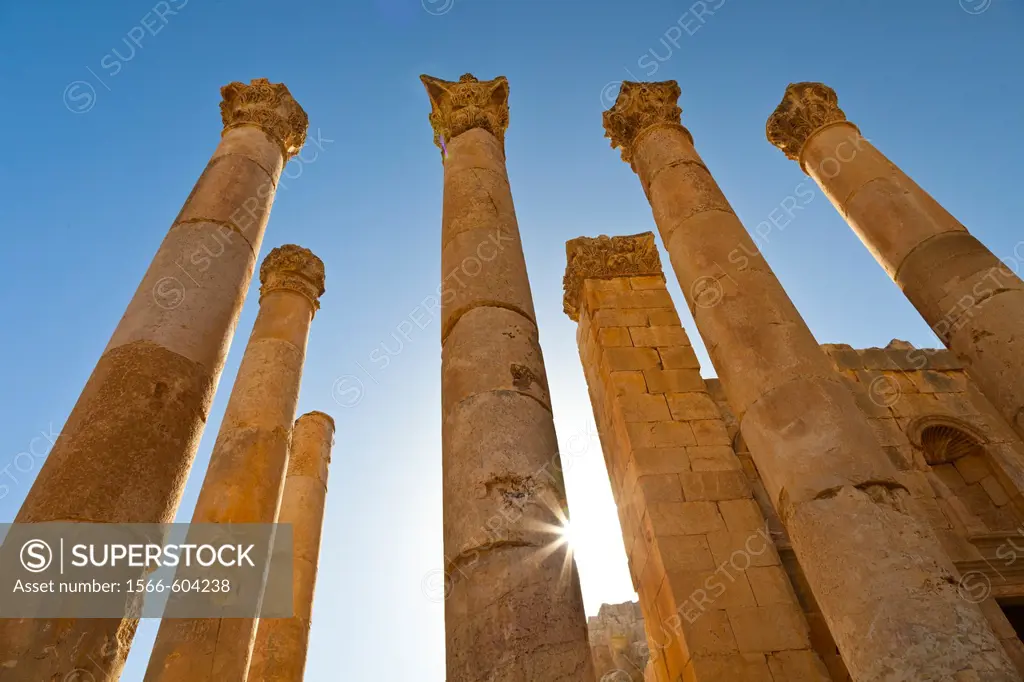 Zeus Temple, Greco-Roman city of Jerash, Jordan, Middle East.