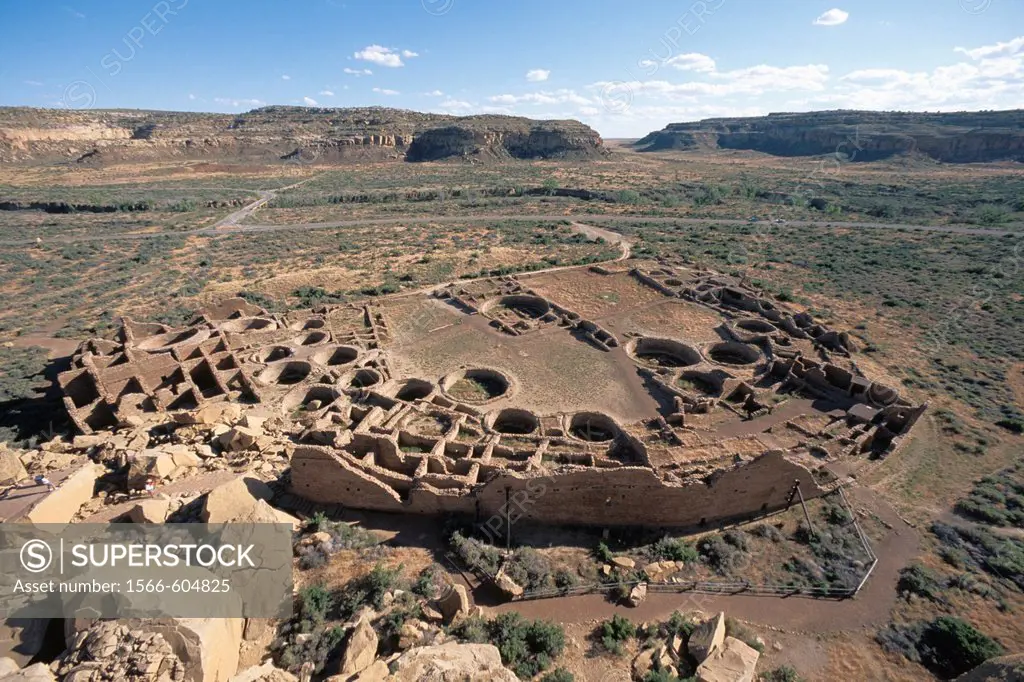 Pueblo Bonito anasazi ruin in Chaco, New Mexico, USA