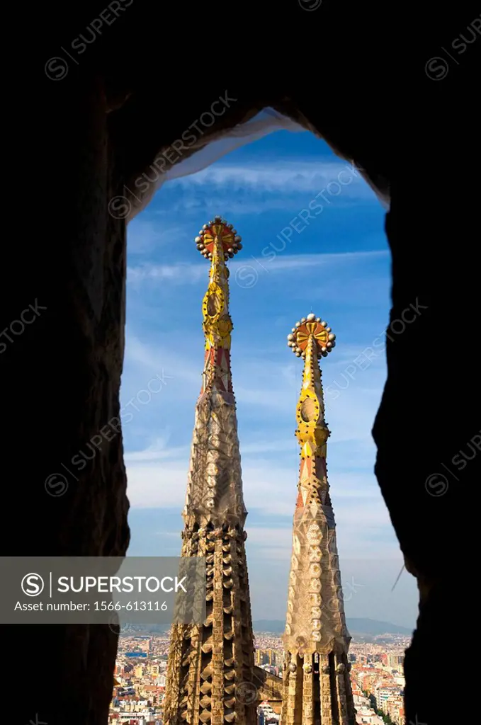 Spain, Catalunia Catalunya, Barcelona, Temple Expiatori de la Sagrada Familia