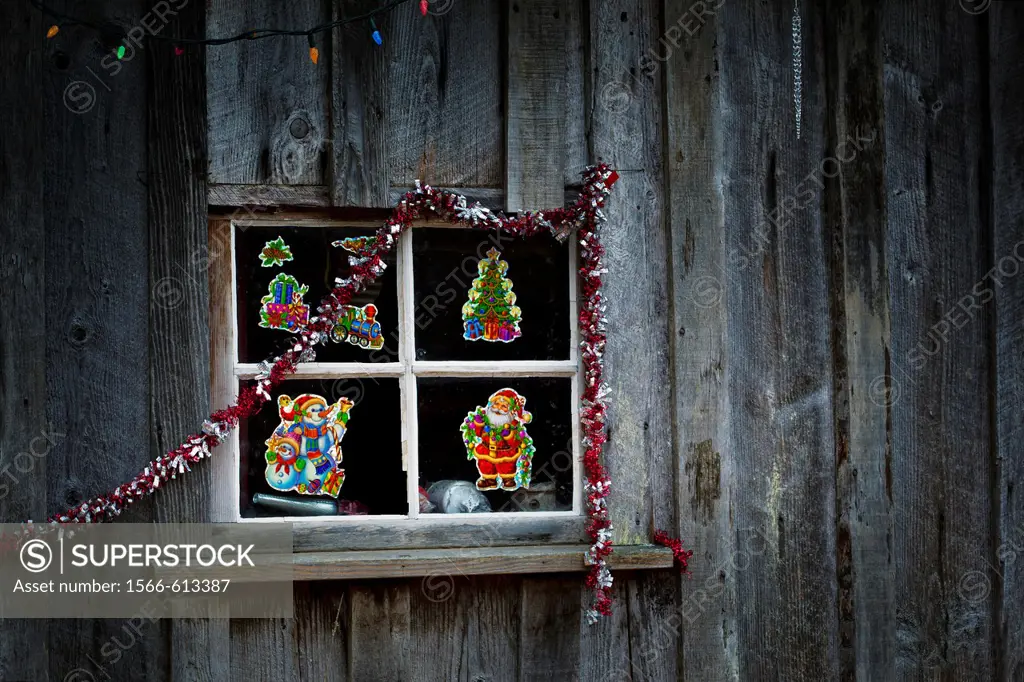 christmas decoration in window