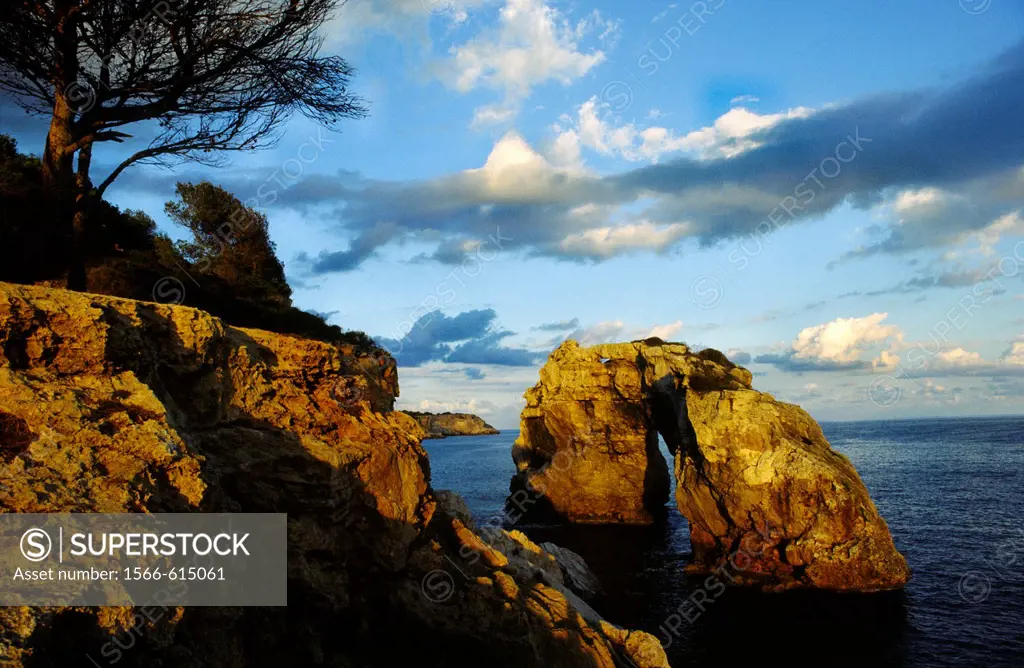 Es Pontas rock, Migjorn, Santanyi, Majorca, Balearic Islands, Spain