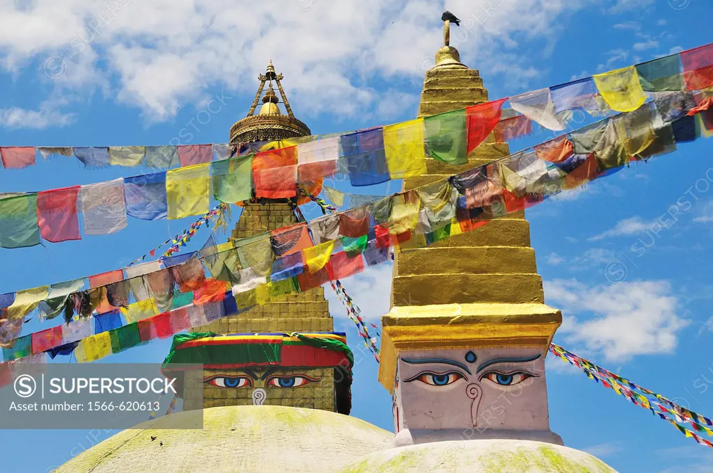 Boudhanath stupa is the largest Tibetan Buddhism stupa in Nepal