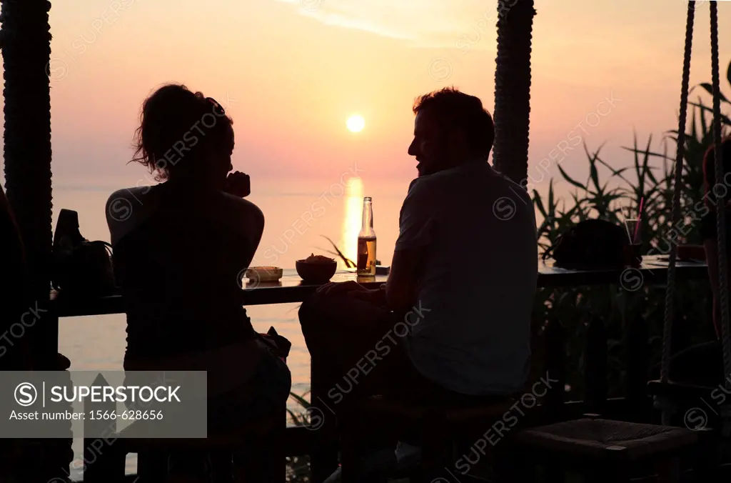 Couple in Bar, Peraloudes, Corfu, Greece