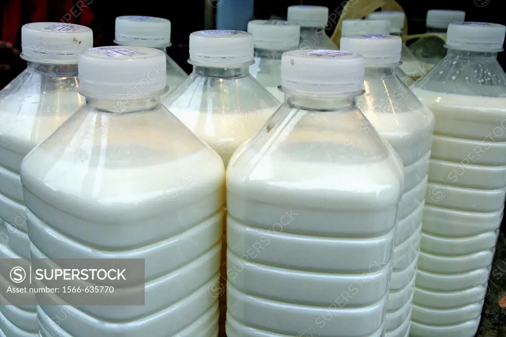 Milk bottles.