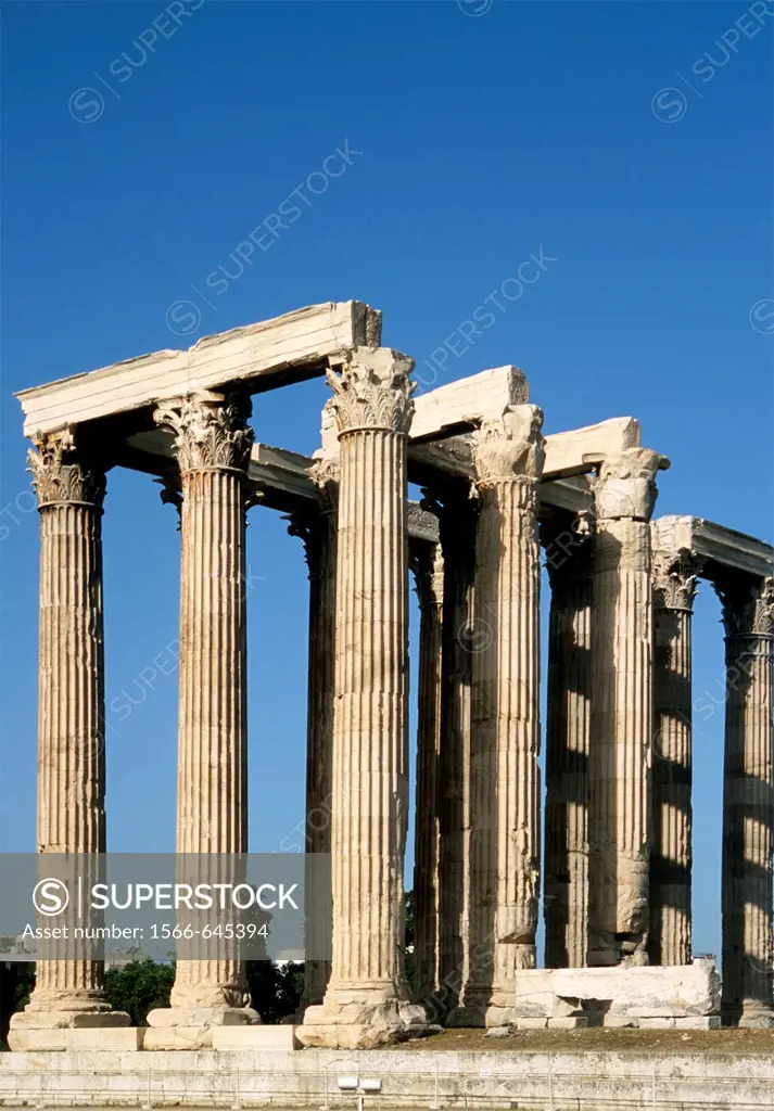 Greece, Athens, Temple of Olympian Zeus.