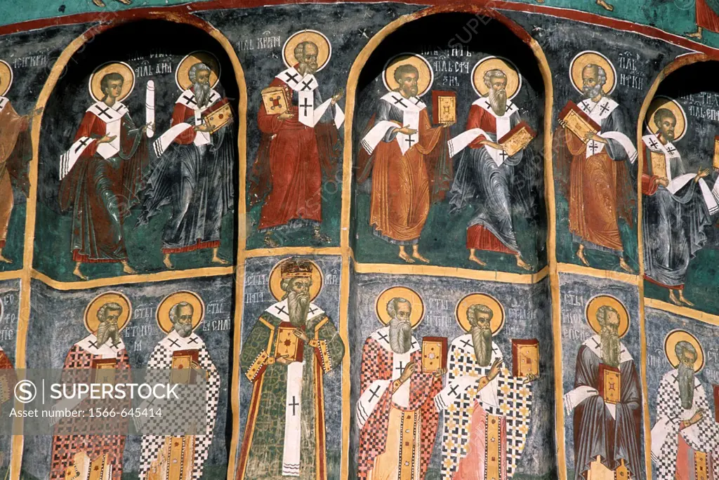 Romania, Bucovina, Sucevita Monastery, fresco.