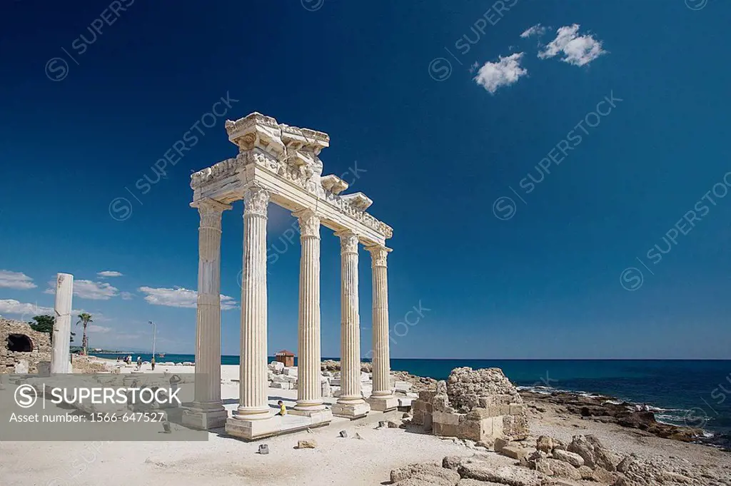 Temple of Apollo, ruins of Side, Mediterranean coast, Turkey