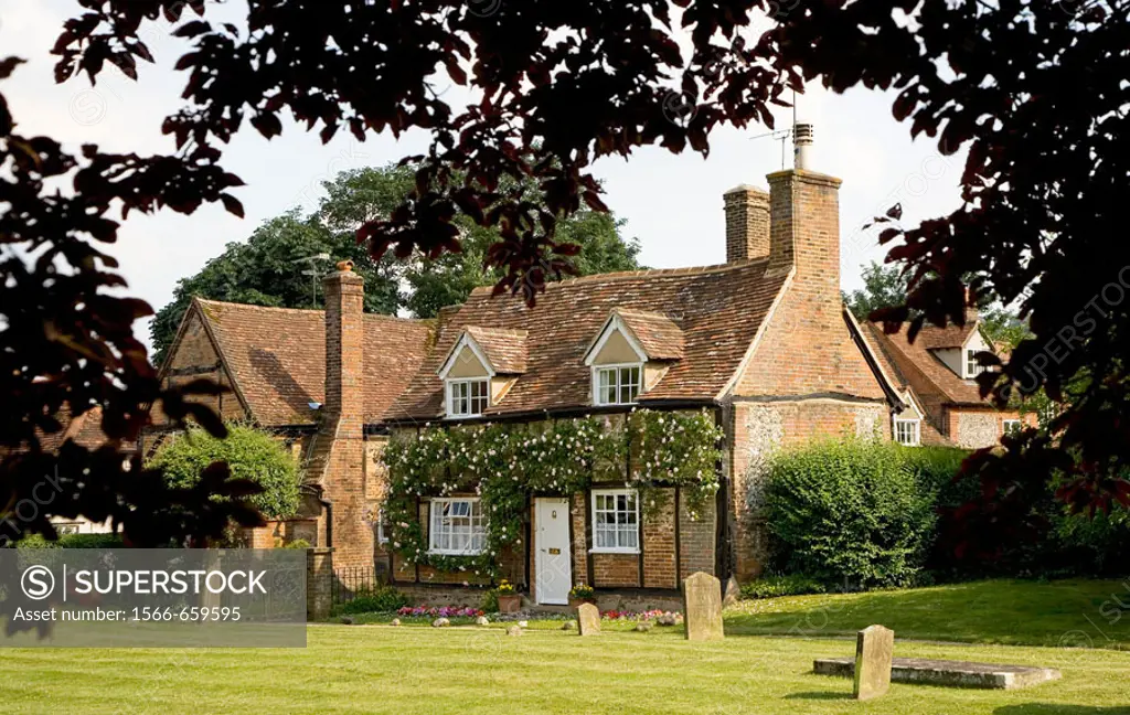Old cottage & Garden Turville Buckinghamshire UK Late June