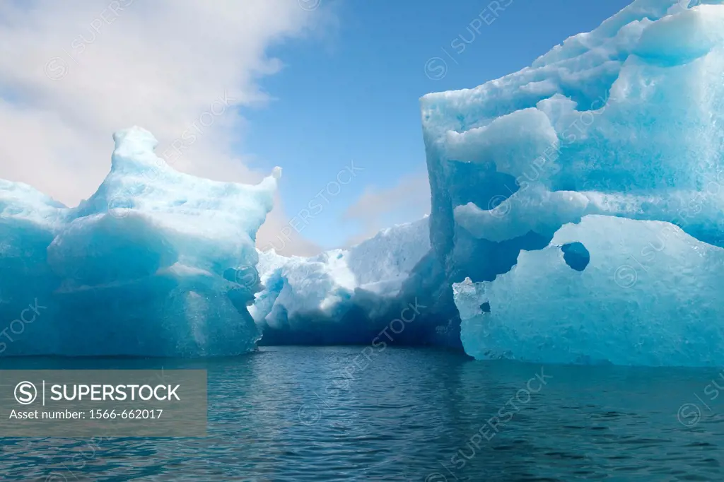 Alaska , Fords Terror Wilderness Area near Juneau, , Tracy Arm , iceberg , Piece of ice.