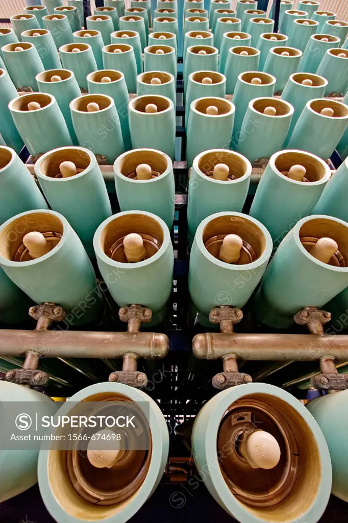 Filters in desalination plant. Marbella, Málaga province, Costa del Sol. Andalusia, Spain
