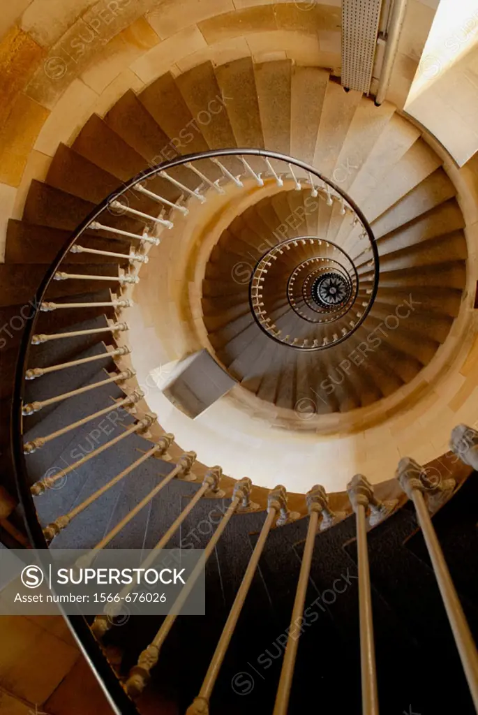 Spiral staircase. Ile de Ré. Poitou-Charentes. Charente-Maritime. France.