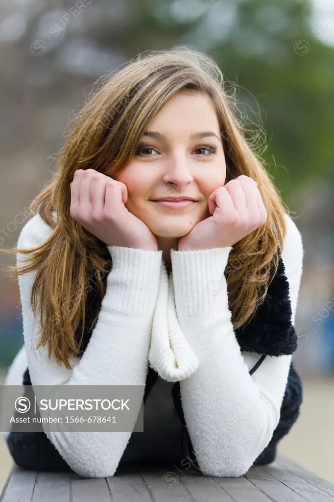 Teenage girl portrait optimistic