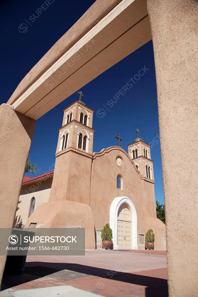 Socorro, New Mexico - The historic San Miguel Mission  The church was built in 1891 on the site of the original 1627 mission