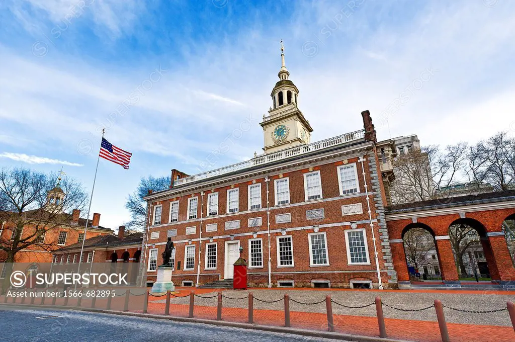 Independence Hall in Old City, 5th and Chestnut Street, Philadelphia Pennsylvania USA