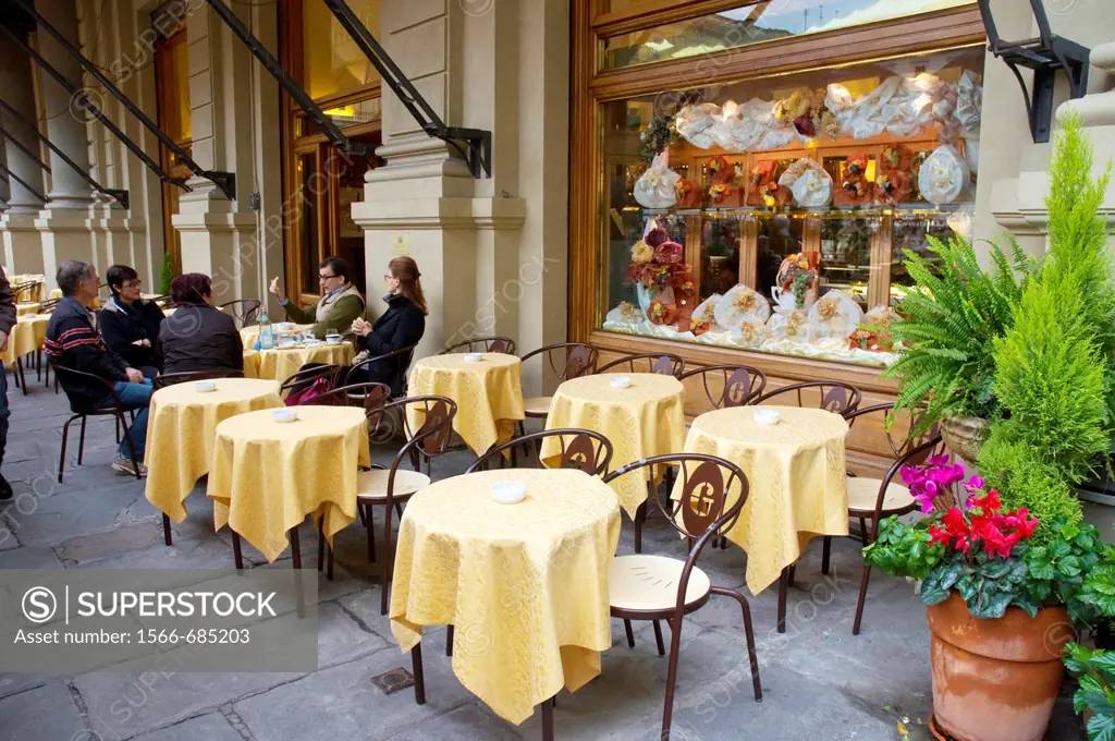 Cafe Gilli at Piazza della Repubblica square central Florence Firenze Tuscany central Italy Europe